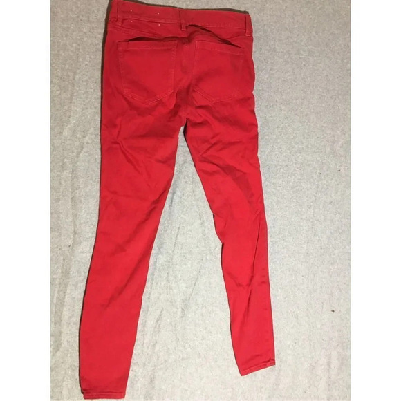 Womens LOFT Leggings Size 2 Red Christmas Party Holidays Casual Artistic - Picture 5 of 5